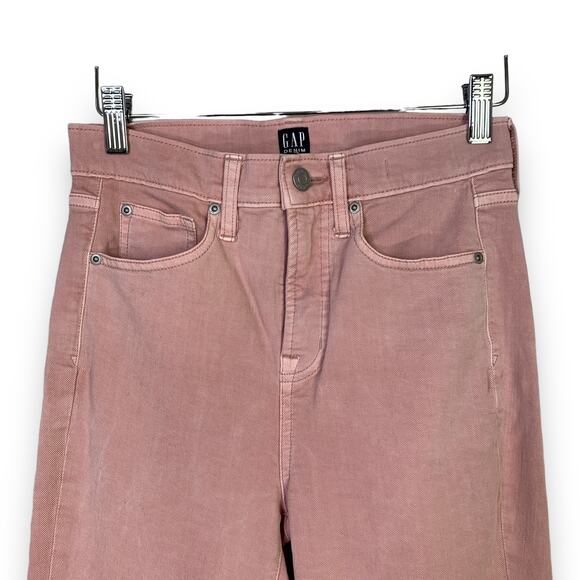 Gap 1969 True Skinny Jeans Size 24 Ankle Promenade Pink Denim Stretch High Rise - Picture 3 of 6